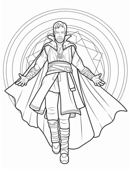 159 Doctor Strange Coloring Pages Printable 129