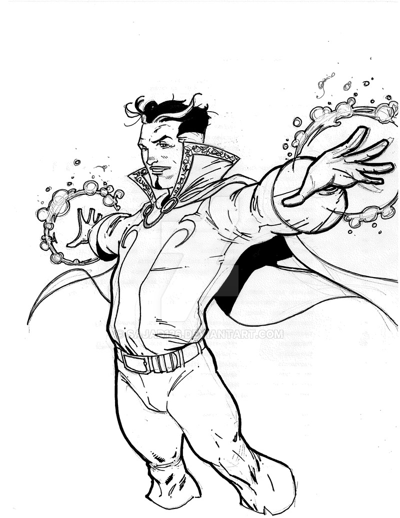 doctor strange coloring pages printable jpg