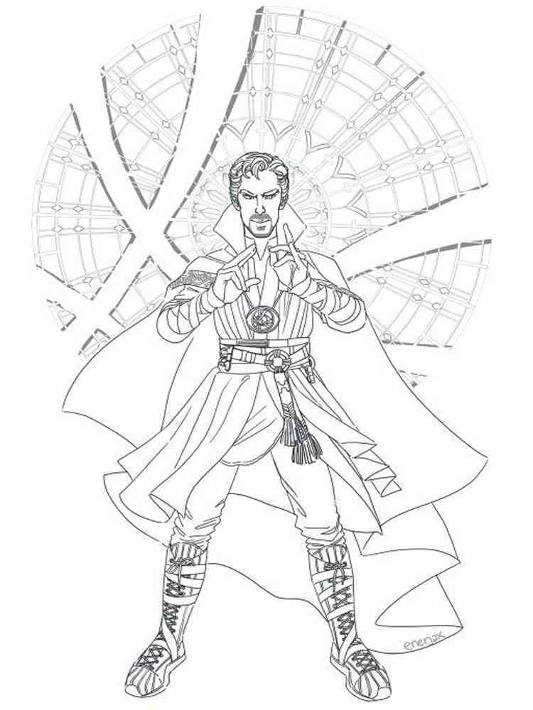 doctor strange coloring pages printable jpg