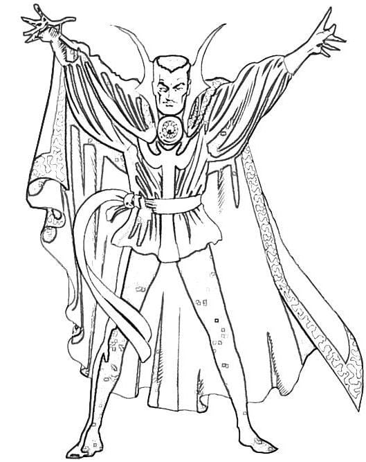 159 Doctor Strange Coloring Pages Printable 23