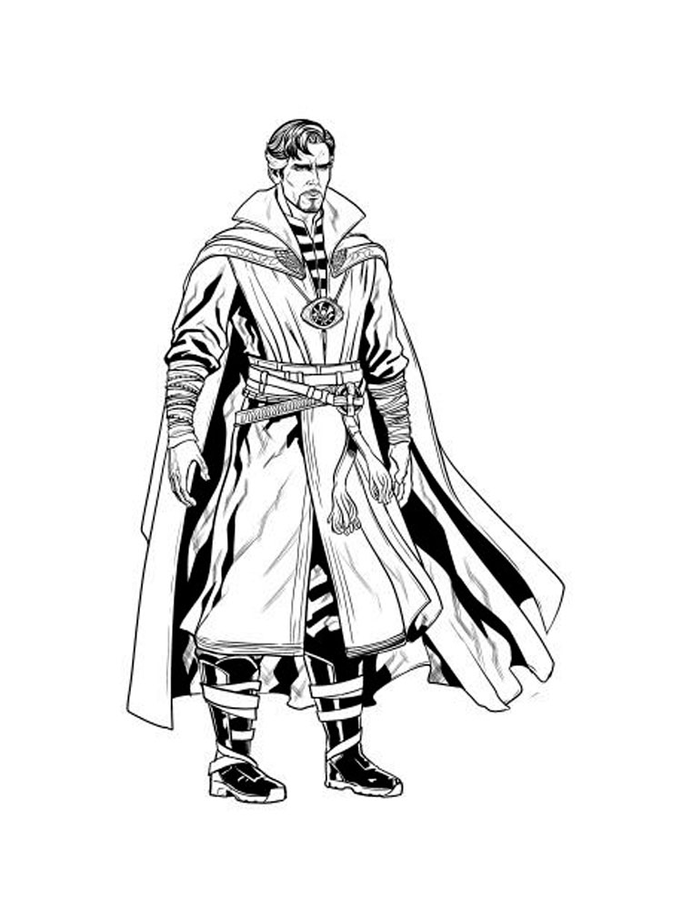 159 Doctor Strange Coloring Pages Printable 36