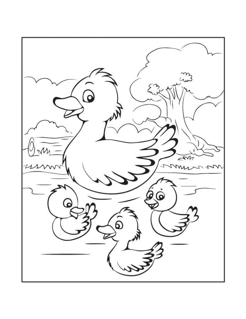 adorable cute duck coloring pages printable jpg