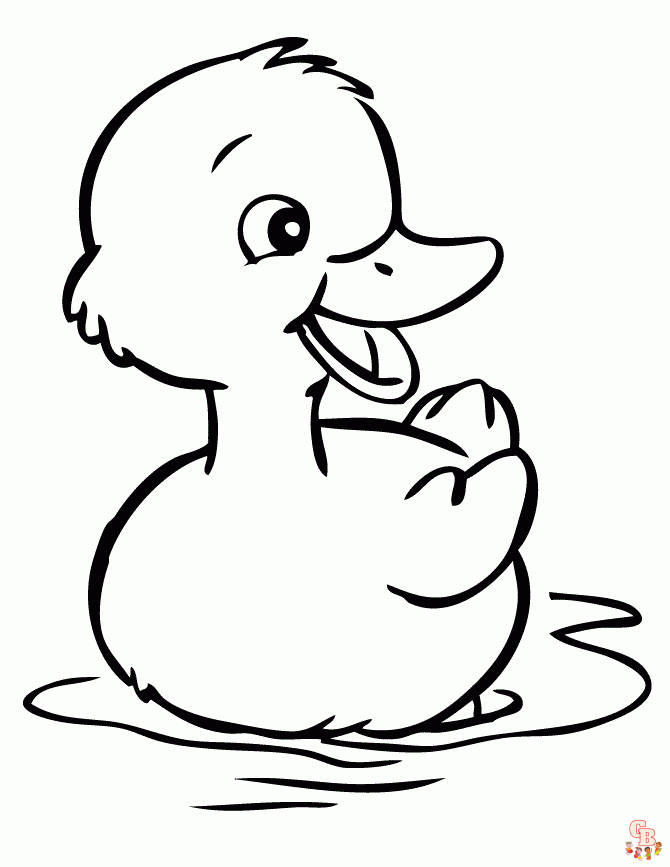 28 Adorable Cute Duck Coloring Pages Printable 14