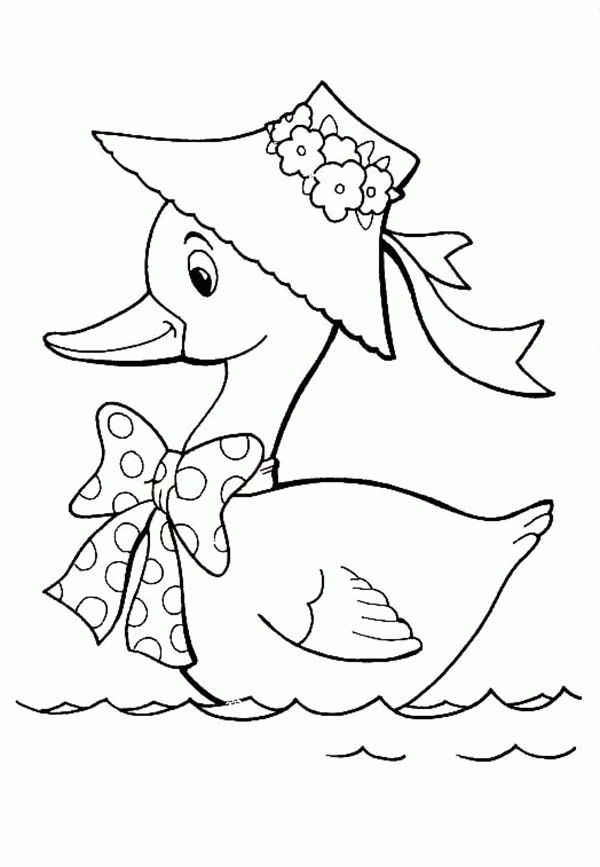 28 Adorable Cute Duck Coloring Pages Printable 32