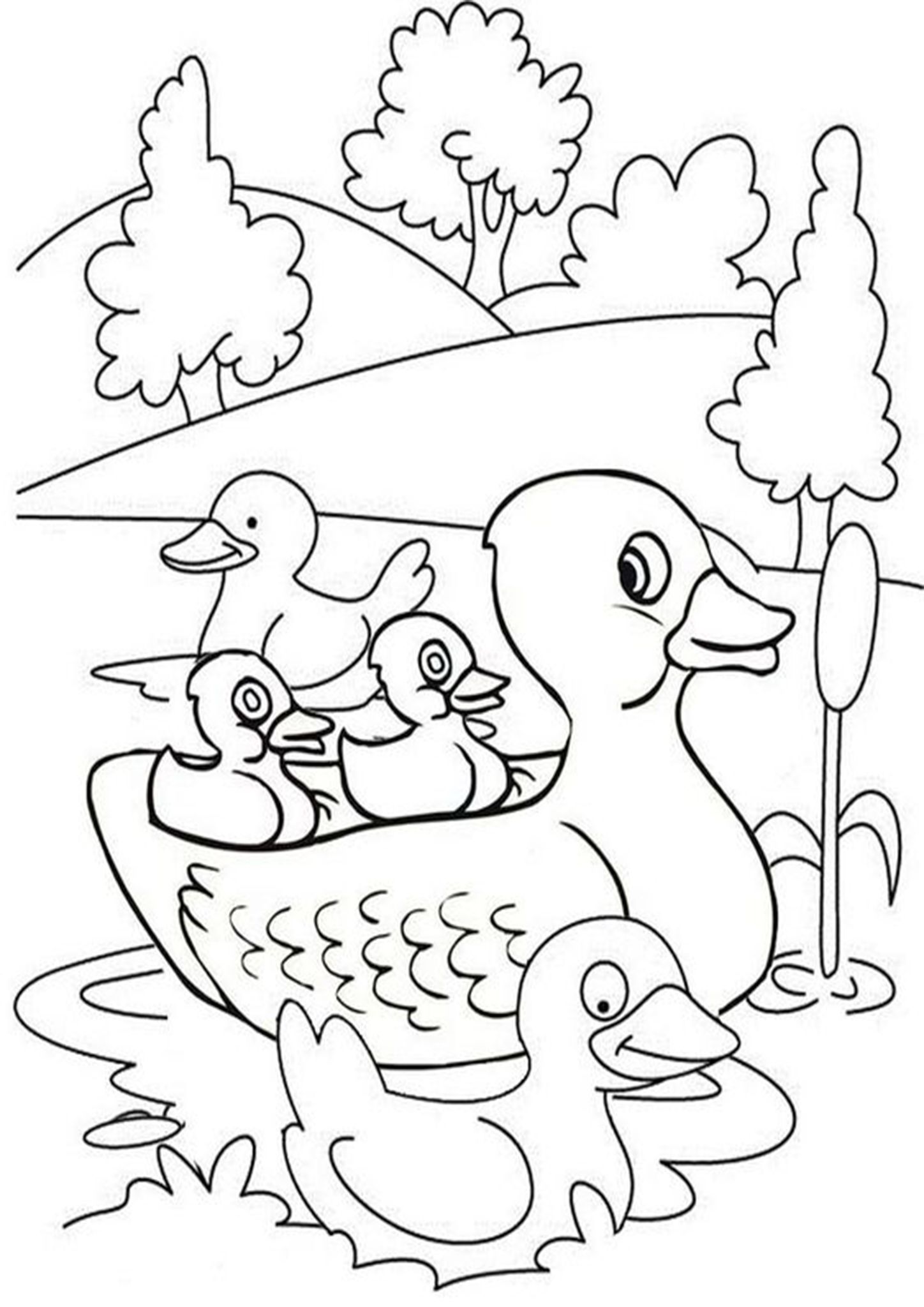 28 Adorable Cute Duck Coloring Pages Printable 34