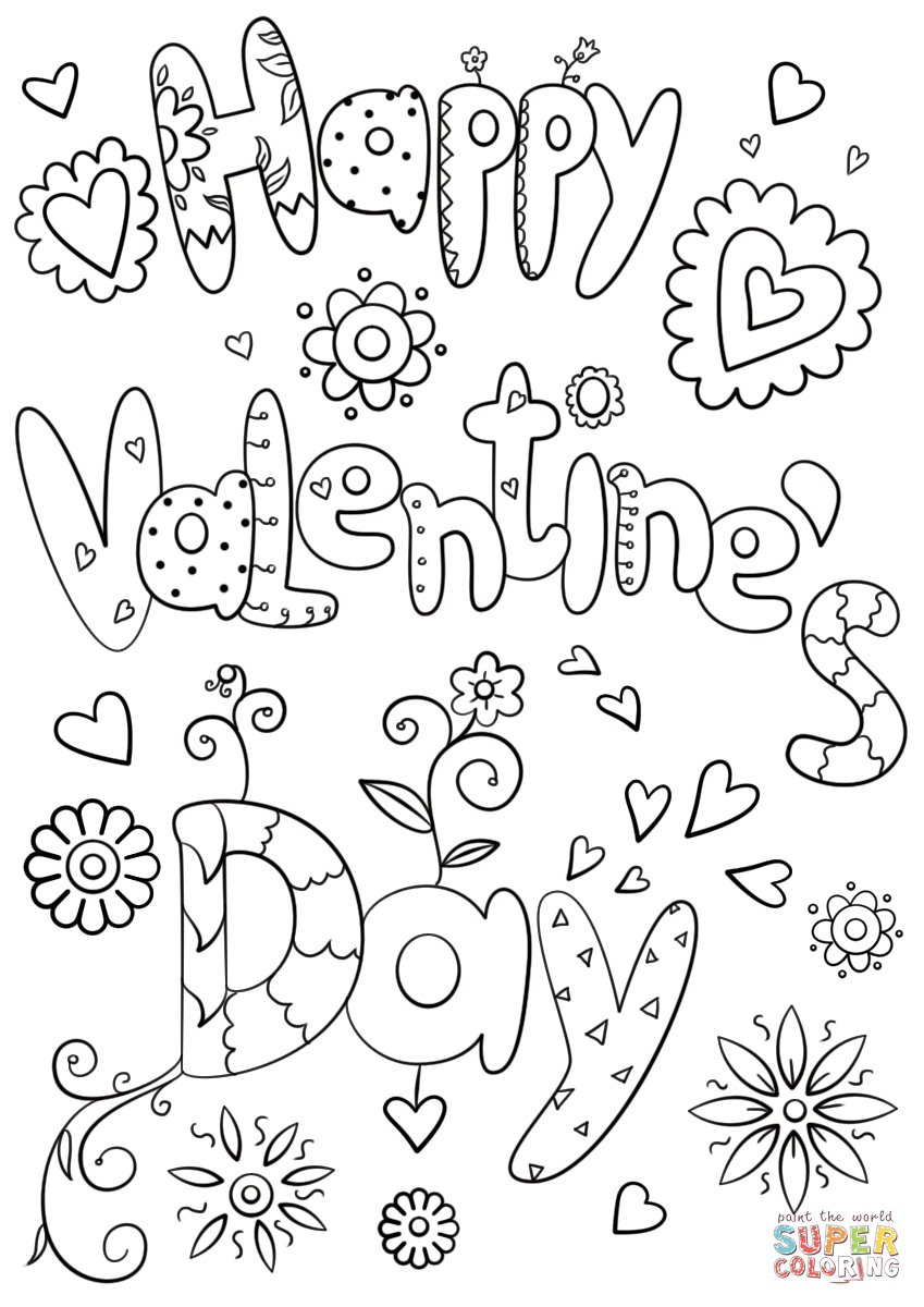 28 Lovely Valentine's Day Coloring Pages Printable 1