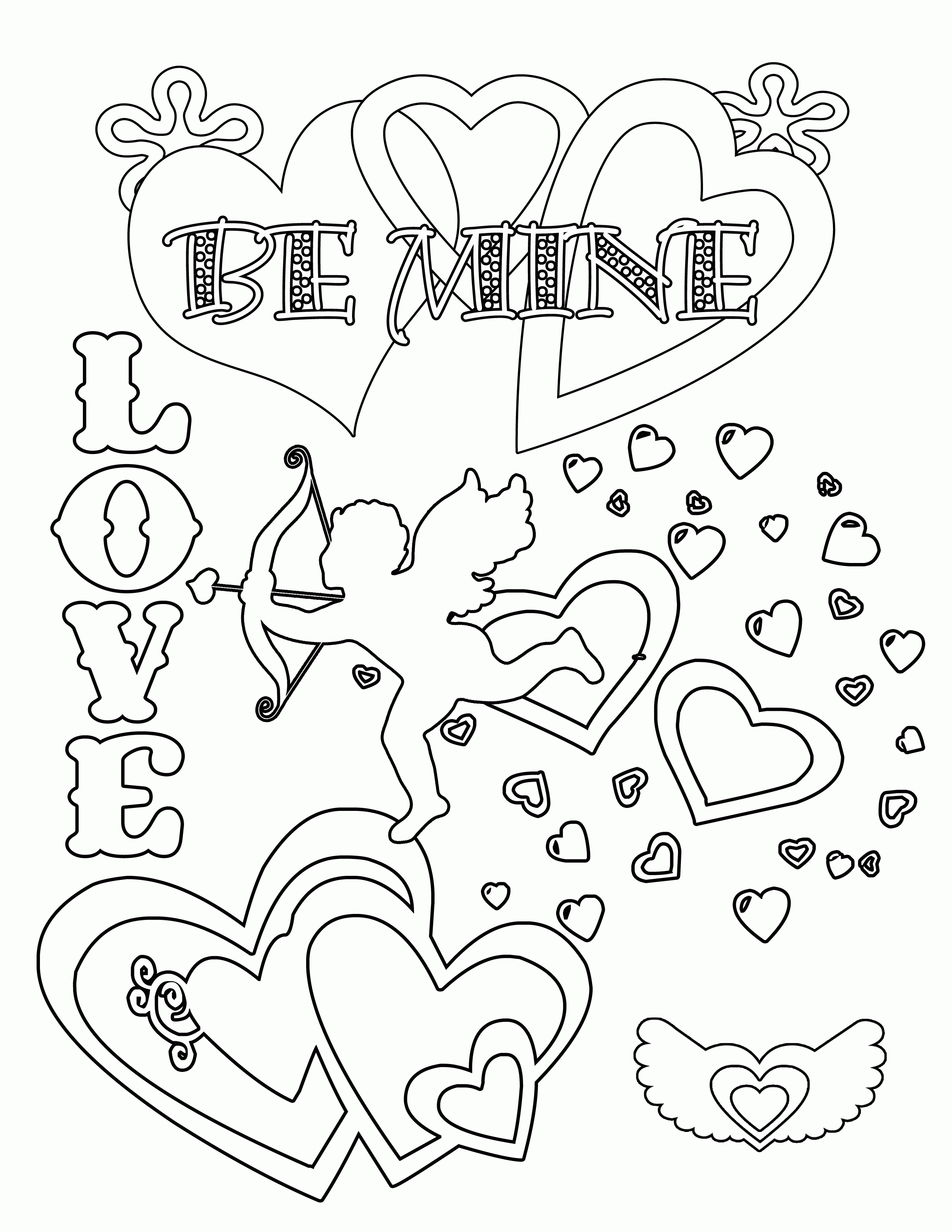 28 Lovely Valentine's Day Coloring Pages Printable 24