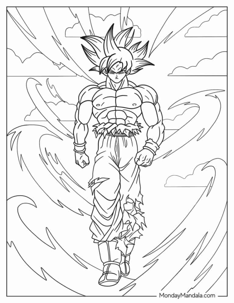 29 Energetic Dragon Ball Z Coloring Pages Printable 10