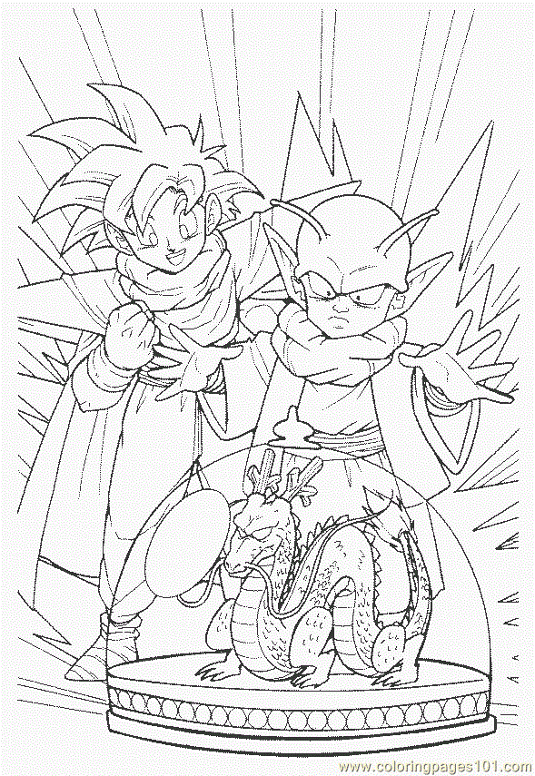 29 Energetic Dragon Ball Z Coloring Pages Printable 15