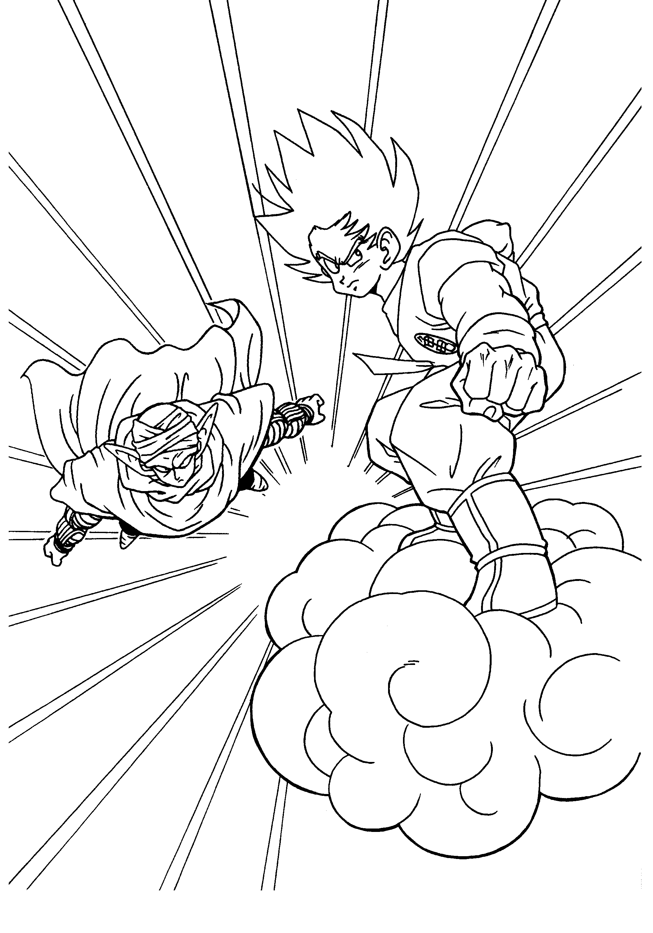 29 Energetic Dragon Ball Z Coloring Pages Printable 2