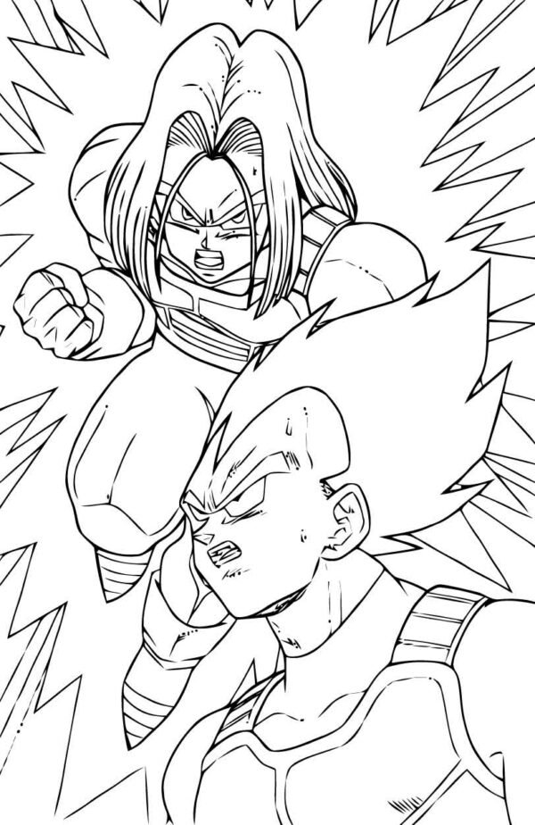 29 Energetic Dragon Ball Z Coloring Pages Printable 24