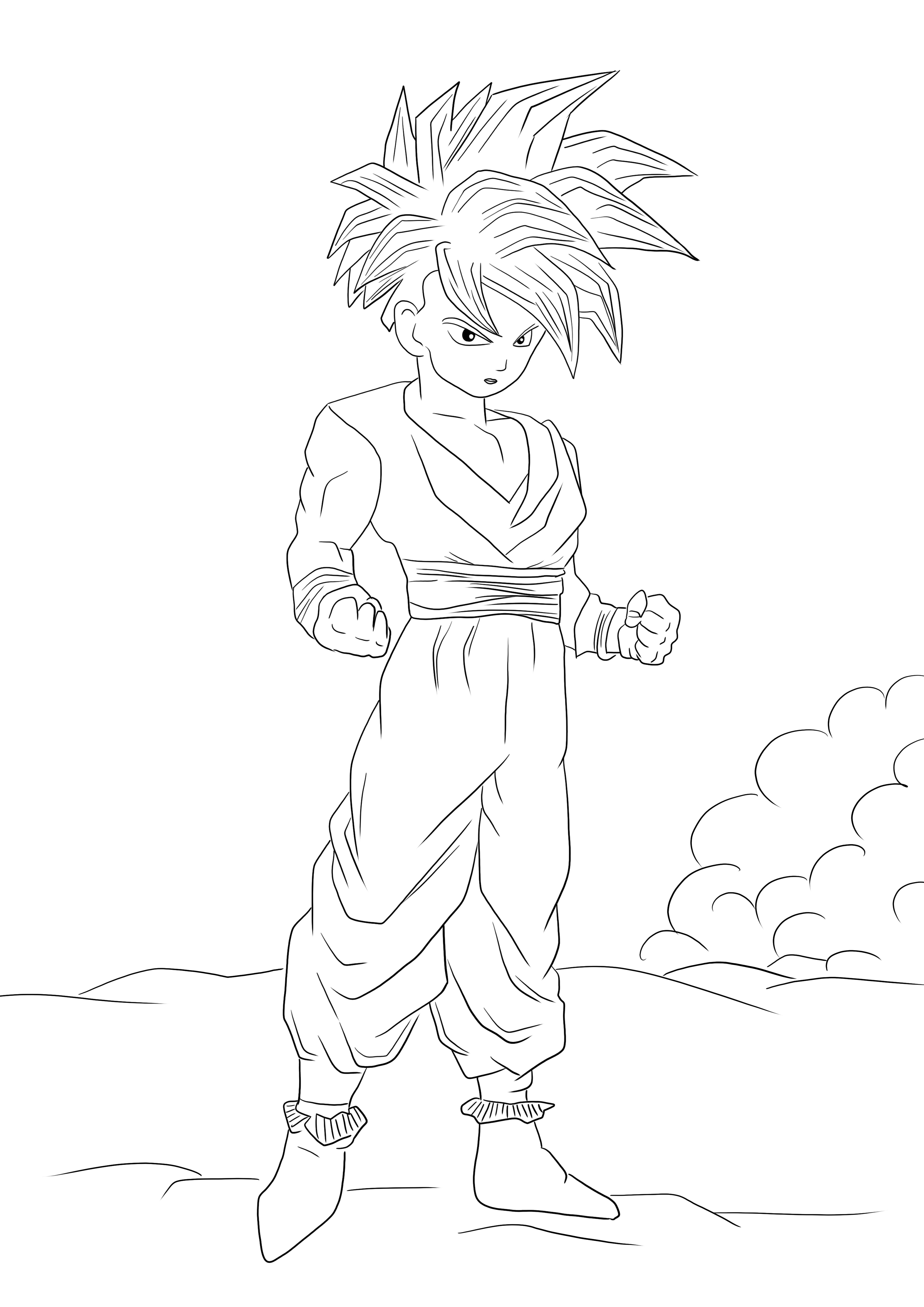 29 Energetic Dragon Ball Z Coloring Pages Printable 26