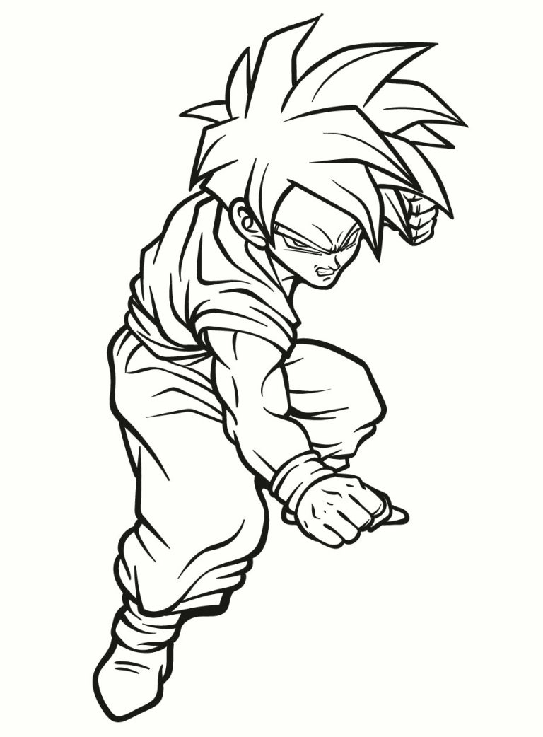 29 Energetic Dragon Ball Z Coloring Pages Printable 27