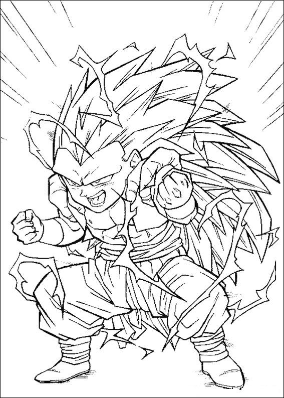 29 Energetic Dragon Ball Z Coloring Pages Printable 28