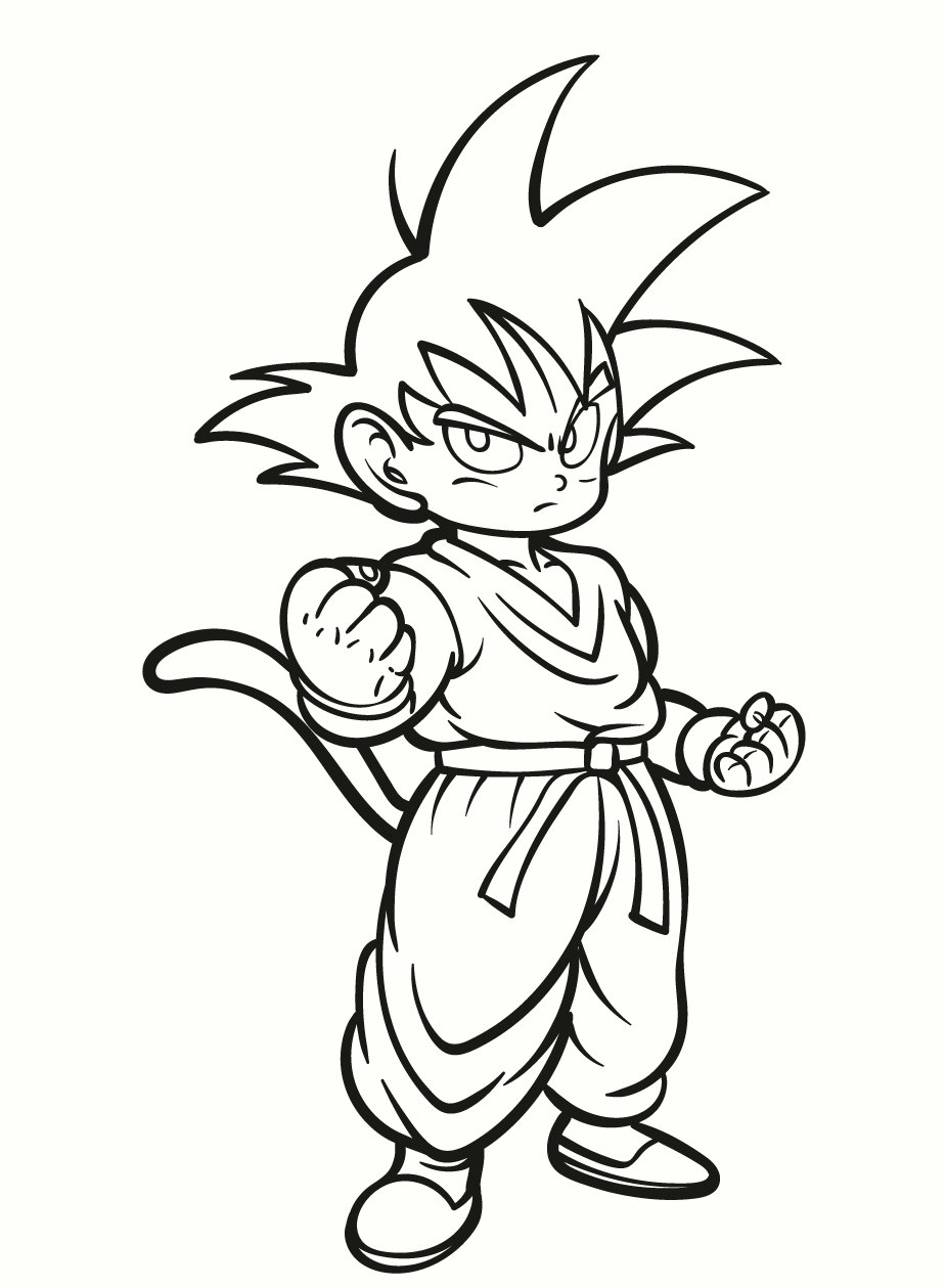 29 Energetic Dragon Ball Z Coloring Pages Printable 29