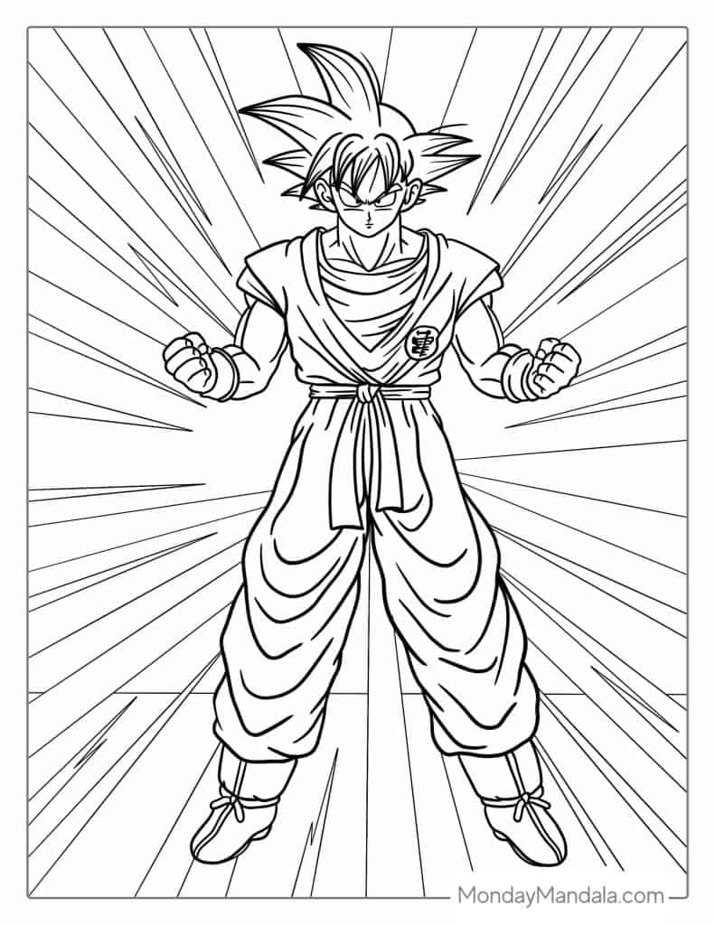 29 Energetic Dragon Ball Z Coloring Pages Printable 9