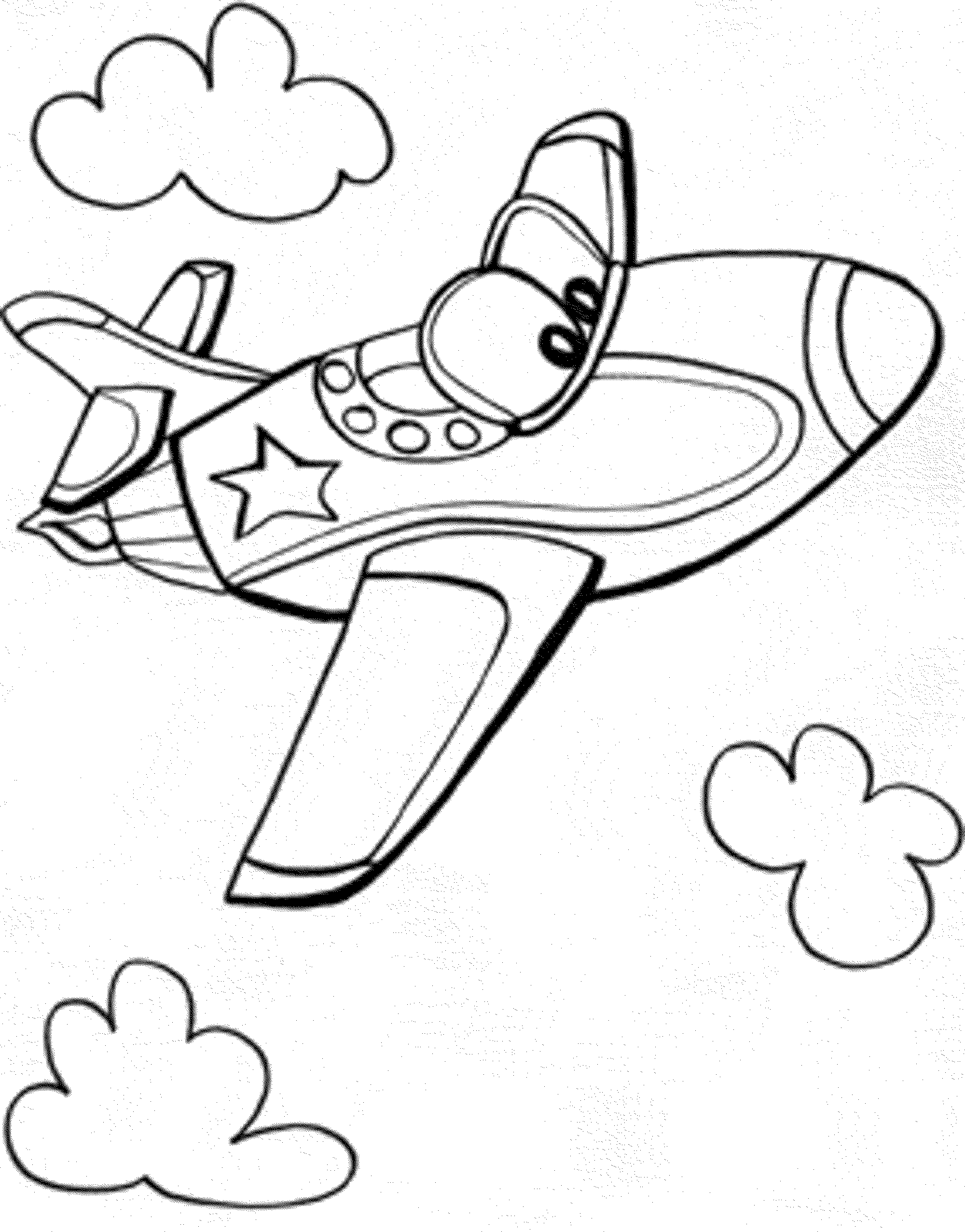 30 High-Flying Airplane Coloring Pages Printable 10