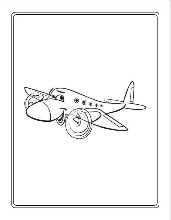 30 High-Flying Airplane Coloring Pages Printable 11