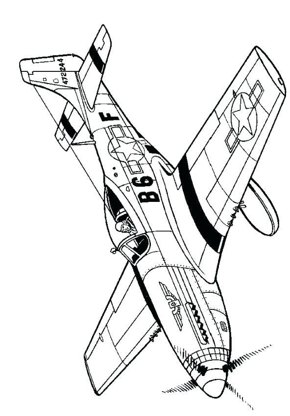 30 High-Flying Airplane Coloring Pages Printable 13