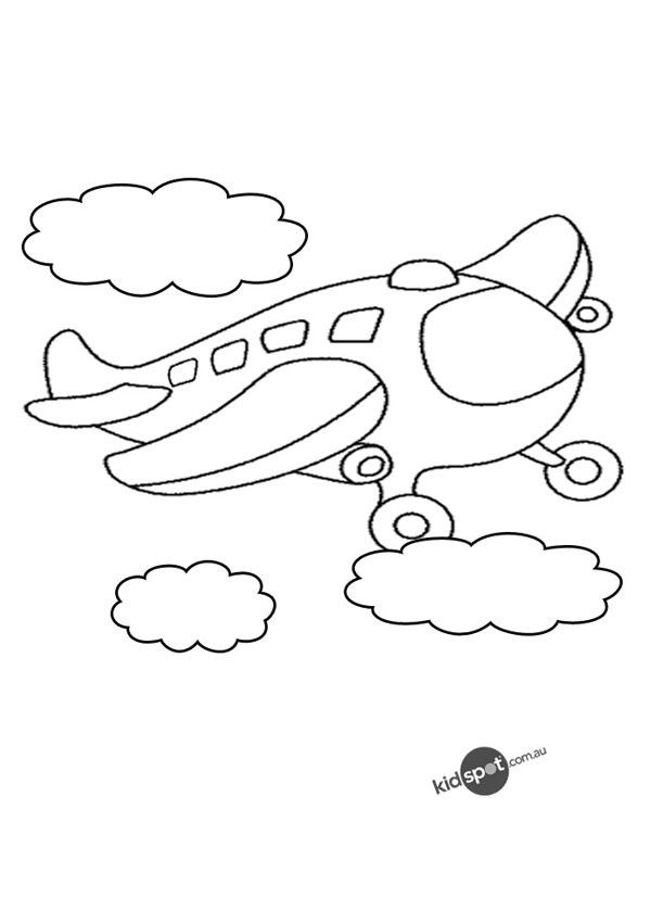 30 High-Flying Airplane Coloring Pages Printable 14