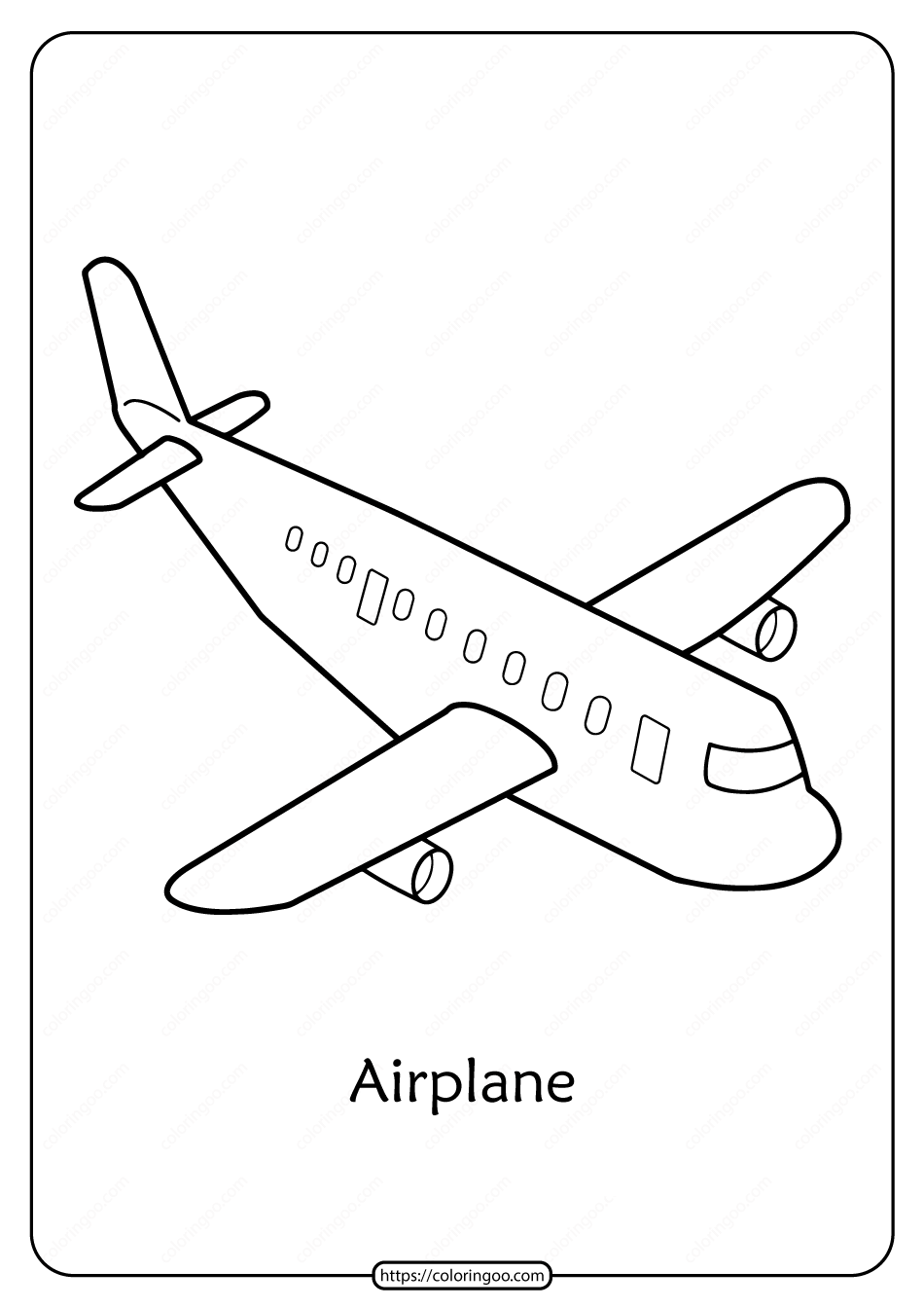 30 High-Flying Airplane Coloring Pages Printable 15