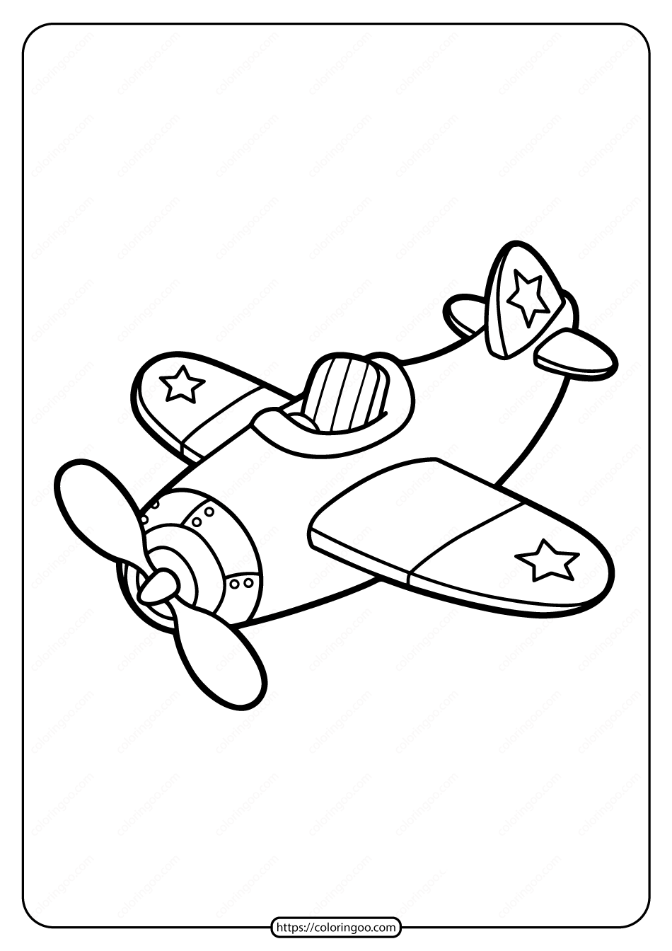 30 High-Flying Airplane Coloring Pages Printable 18