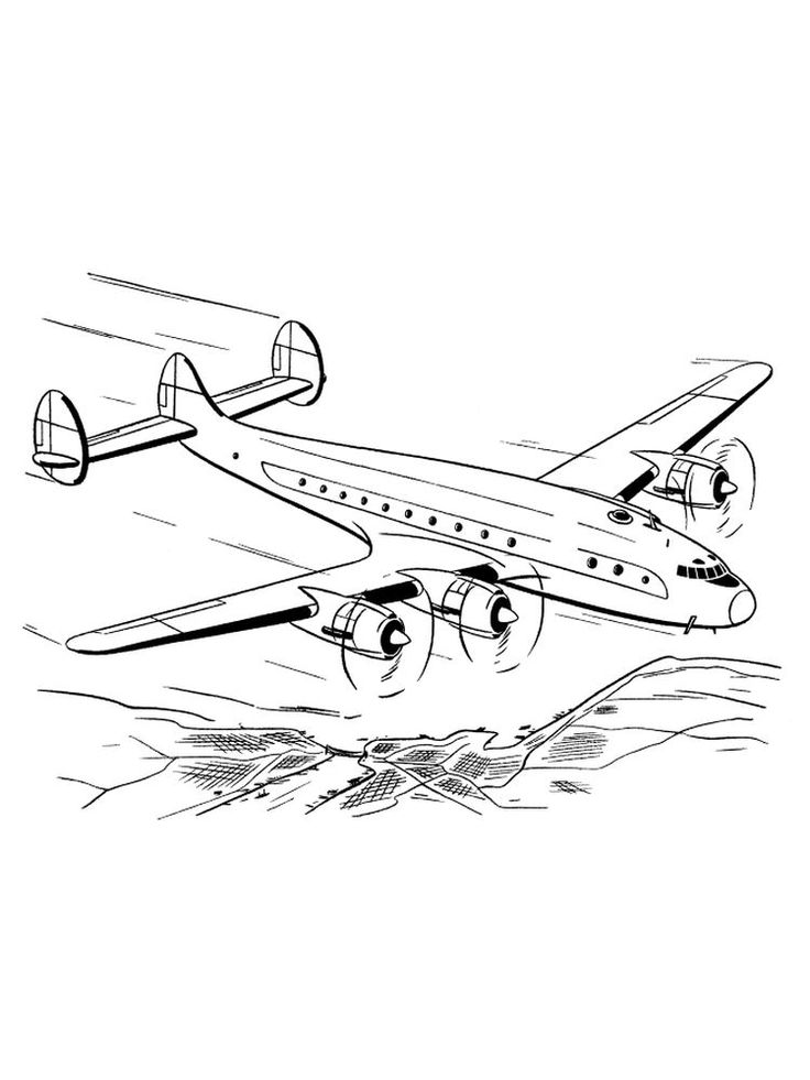 30 High-Flying Airplane Coloring Pages Printable 21