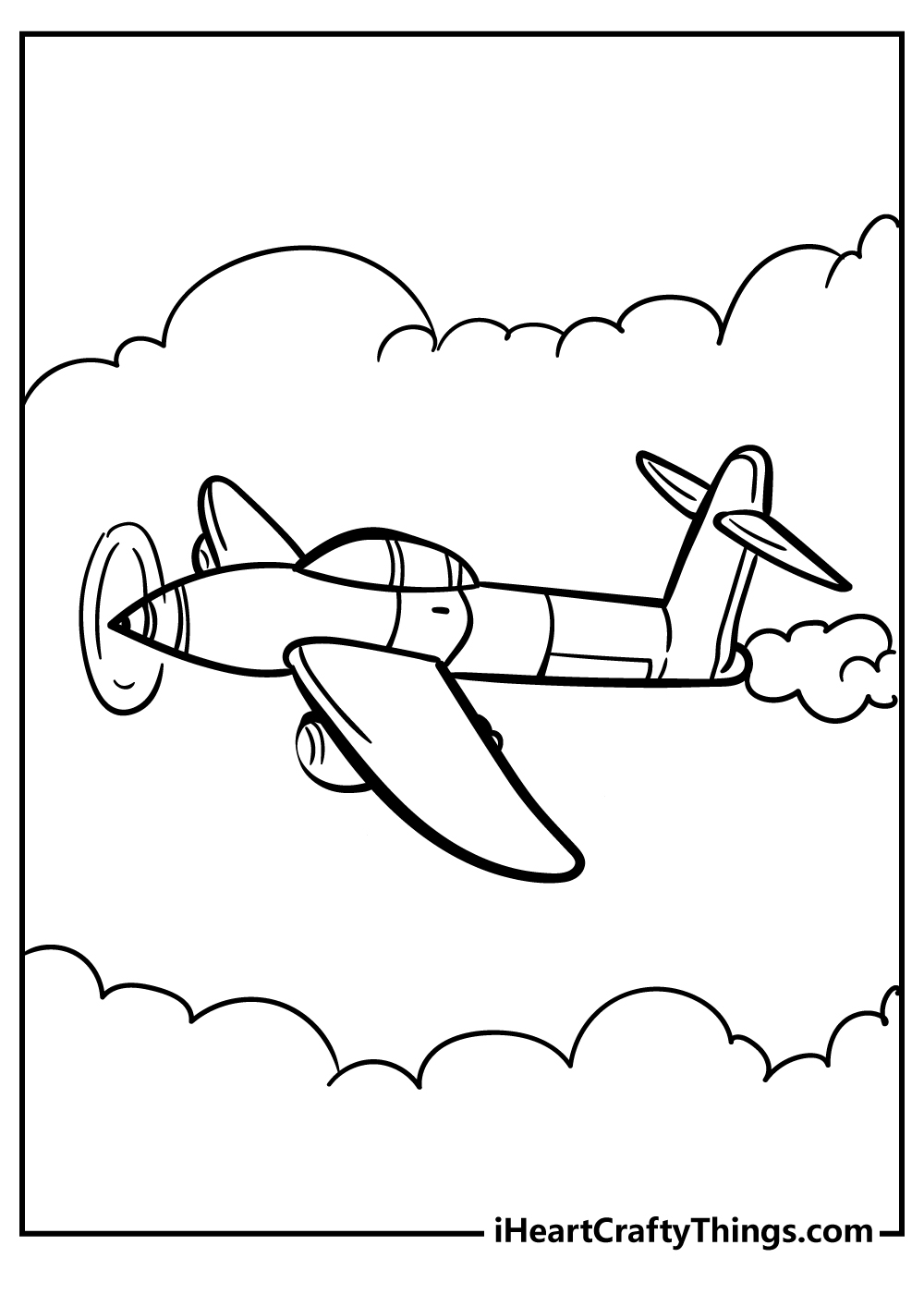 30 High-Flying Airplane Coloring Pages Printable 3