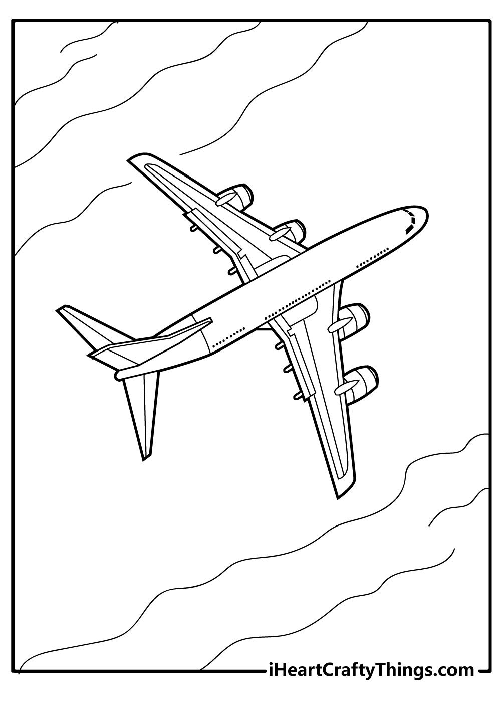 30 High-Flying Airplane Coloring Pages Printable 7