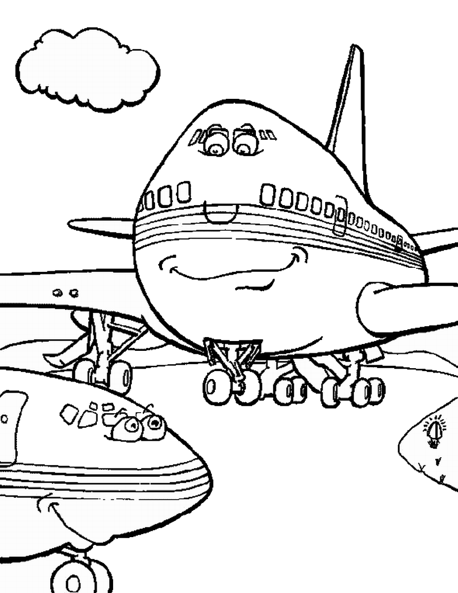 30 High-Flying Airplane Coloring Pages Printable 9