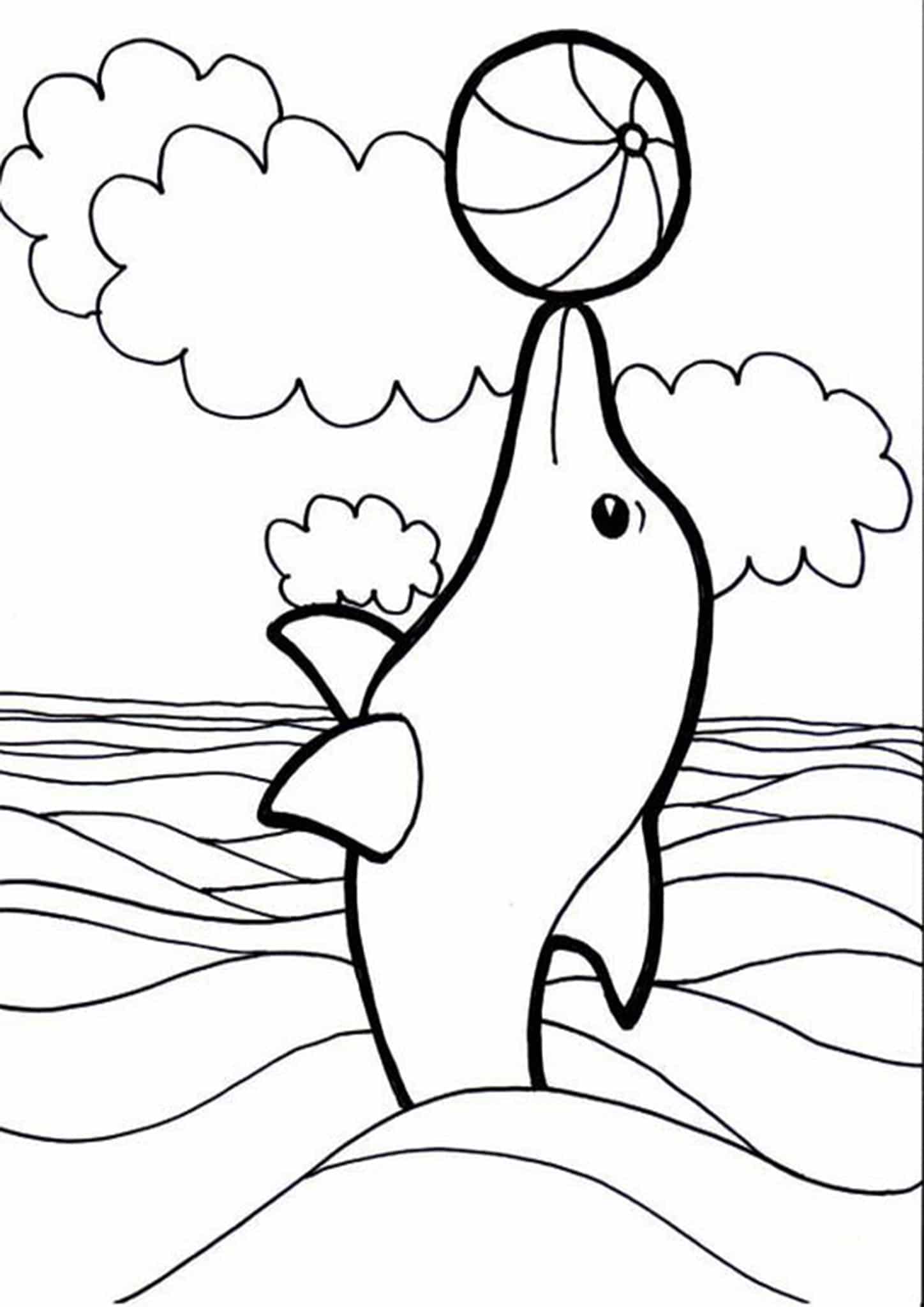 30 Playful Dolphin Coloring Pages Printable 24