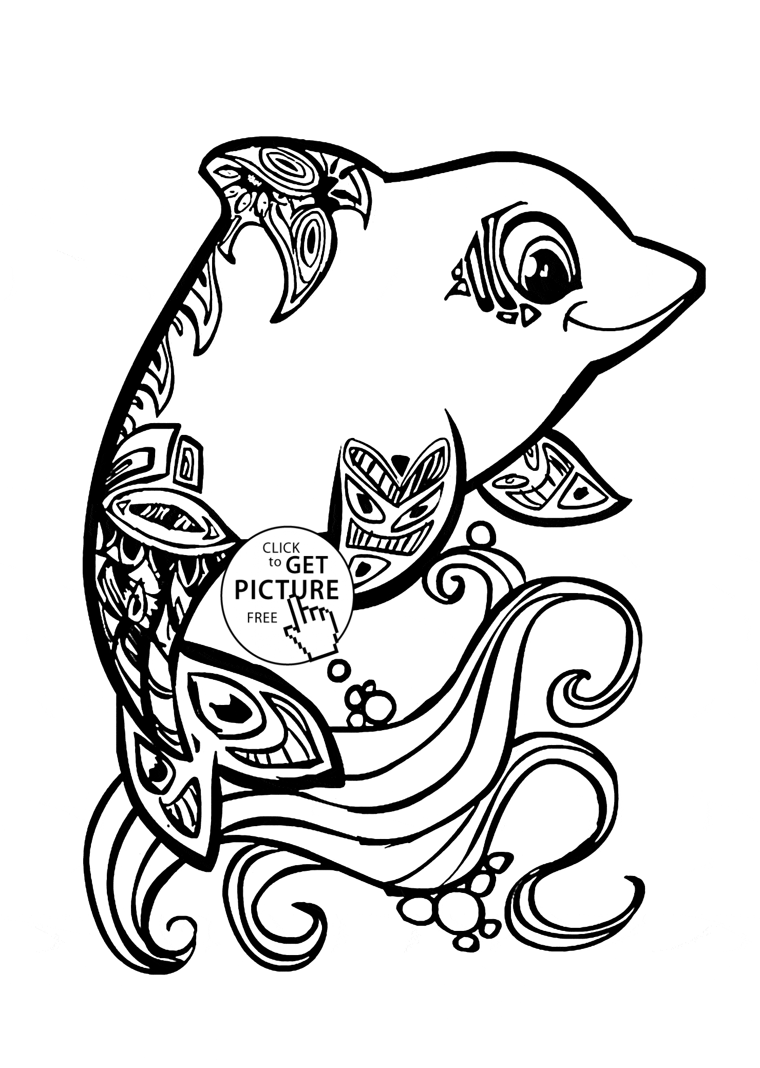 30 Playful Dolphin Coloring Pages Printable 27