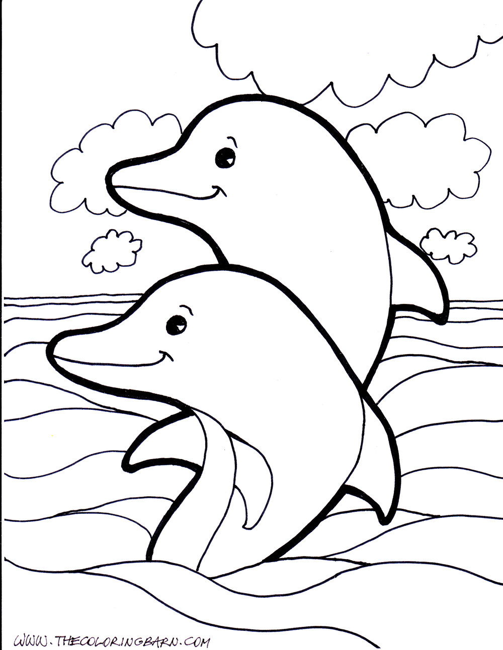 playful dolphin coloring pages printable jpg