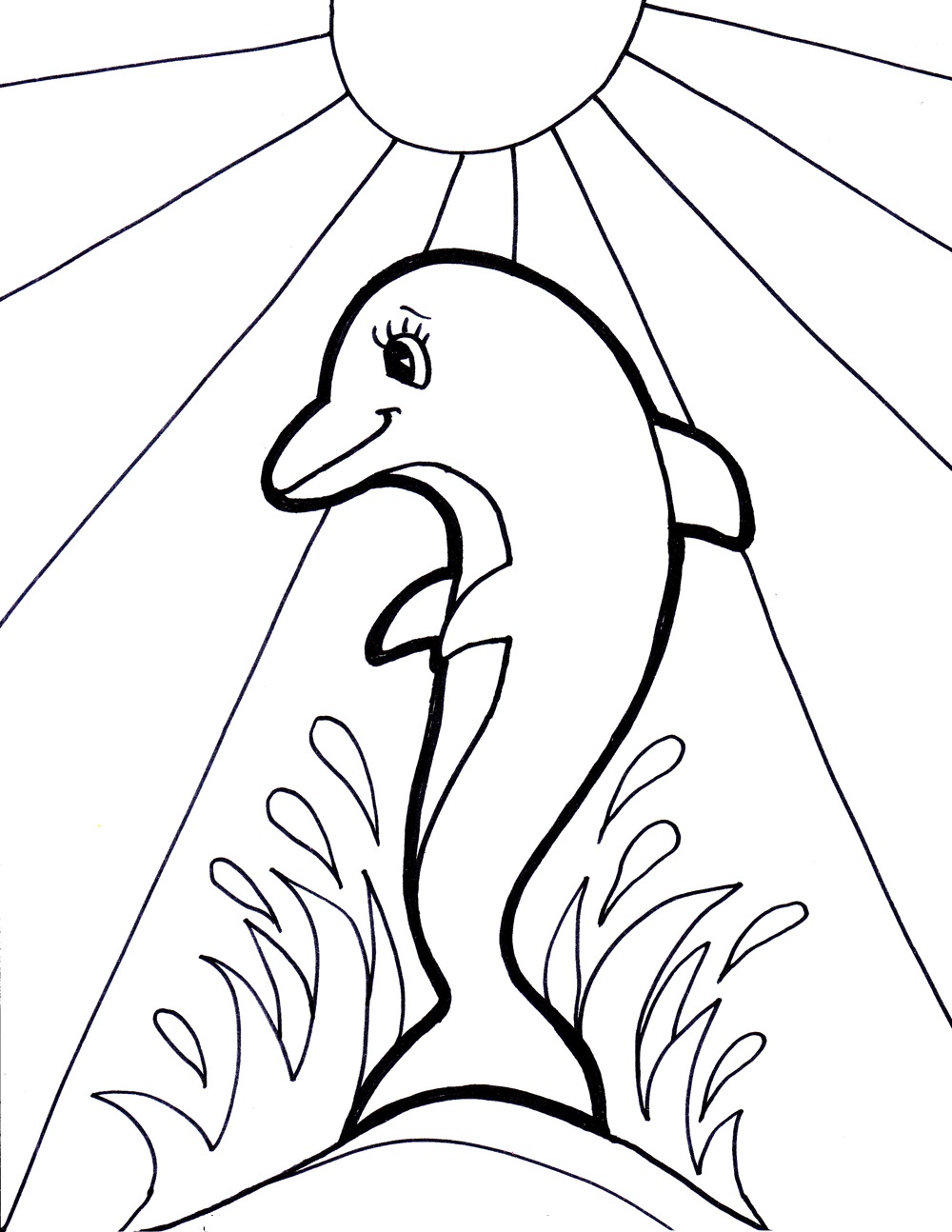 30 Playful Dolphin Coloring Pages Printable 8