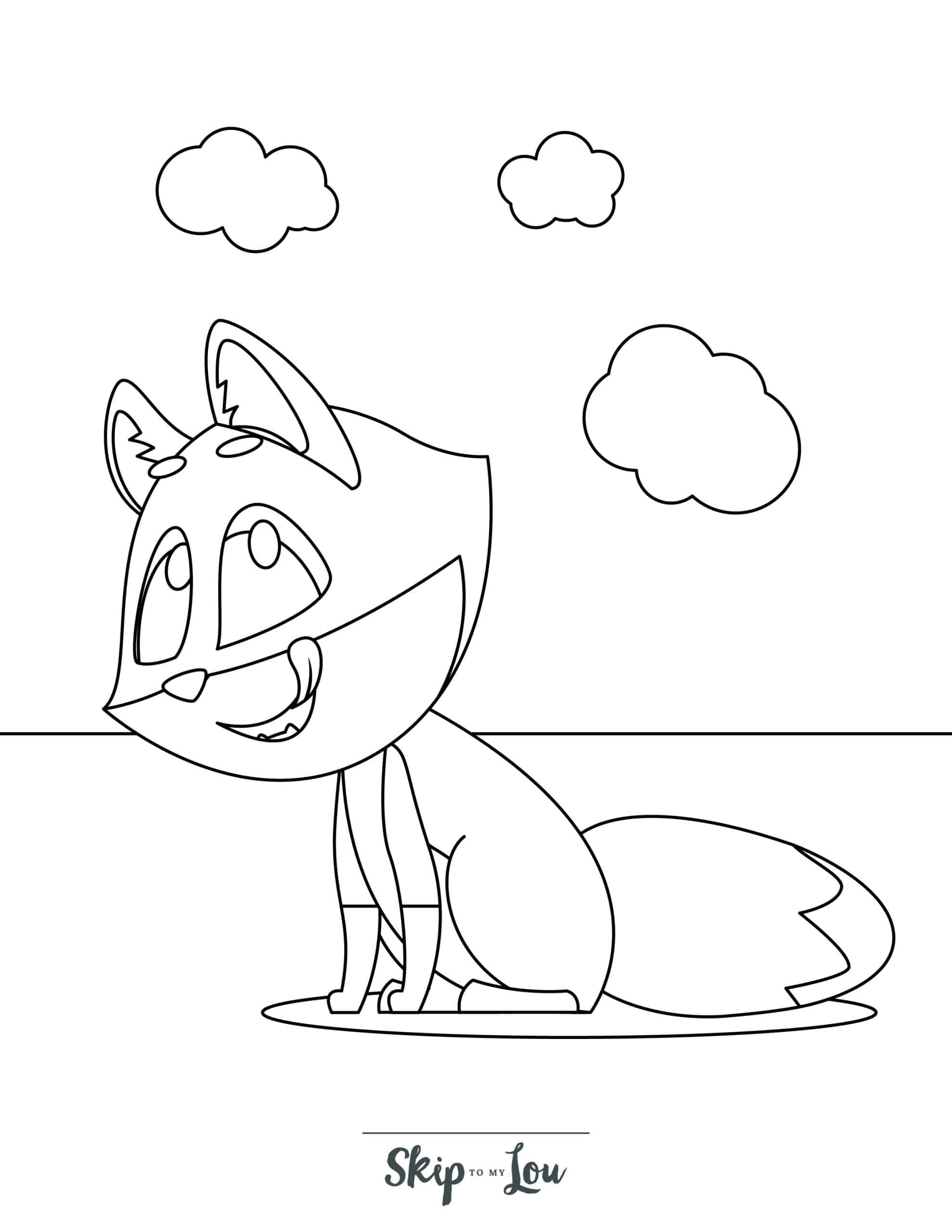 cunning fox coloring pages printable jpg