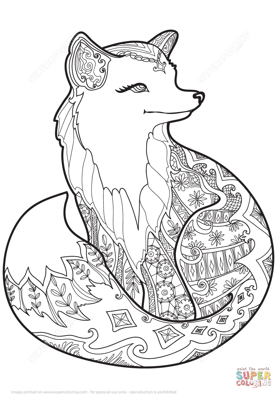 31 Cunning Fox Coloring Pages Printable 18