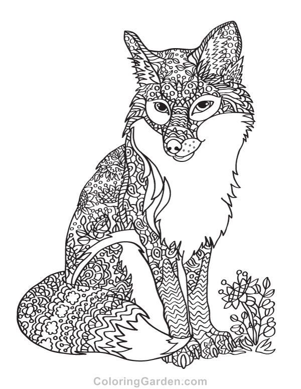 31 Cunning Fox Coloring Pages Printable 19