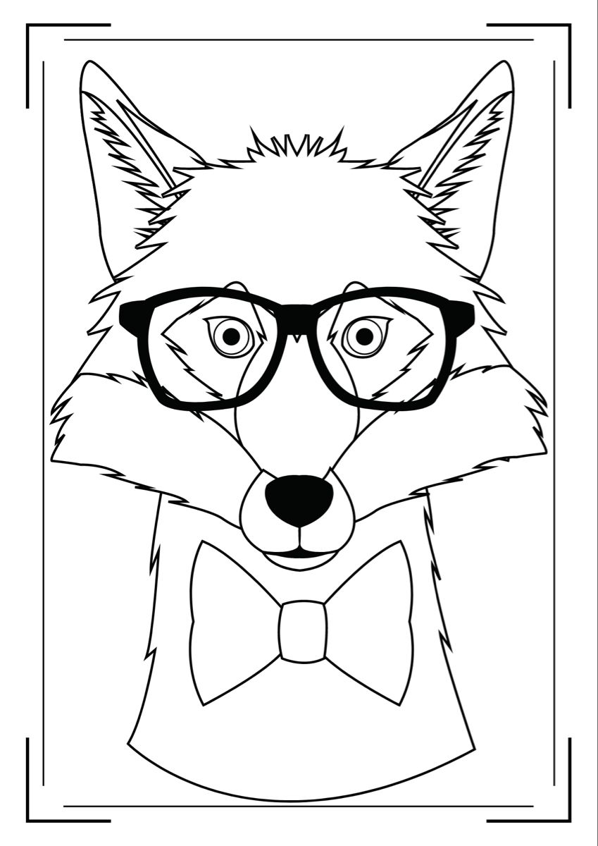 31 Cunning Fox Coloring Pages Printable 21