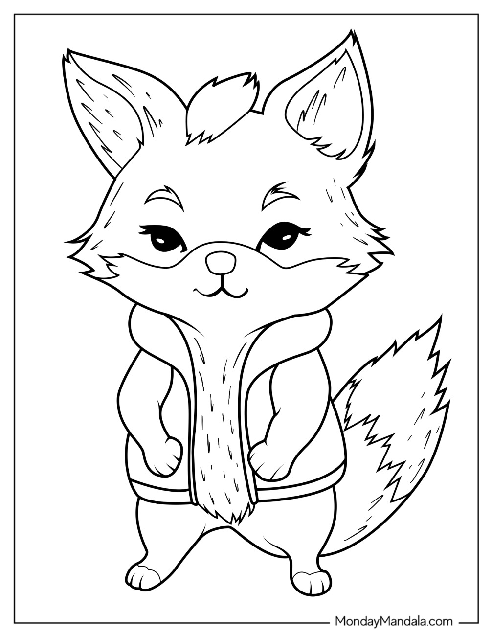 31 Cunning Fox Coloring Pages Printable 27