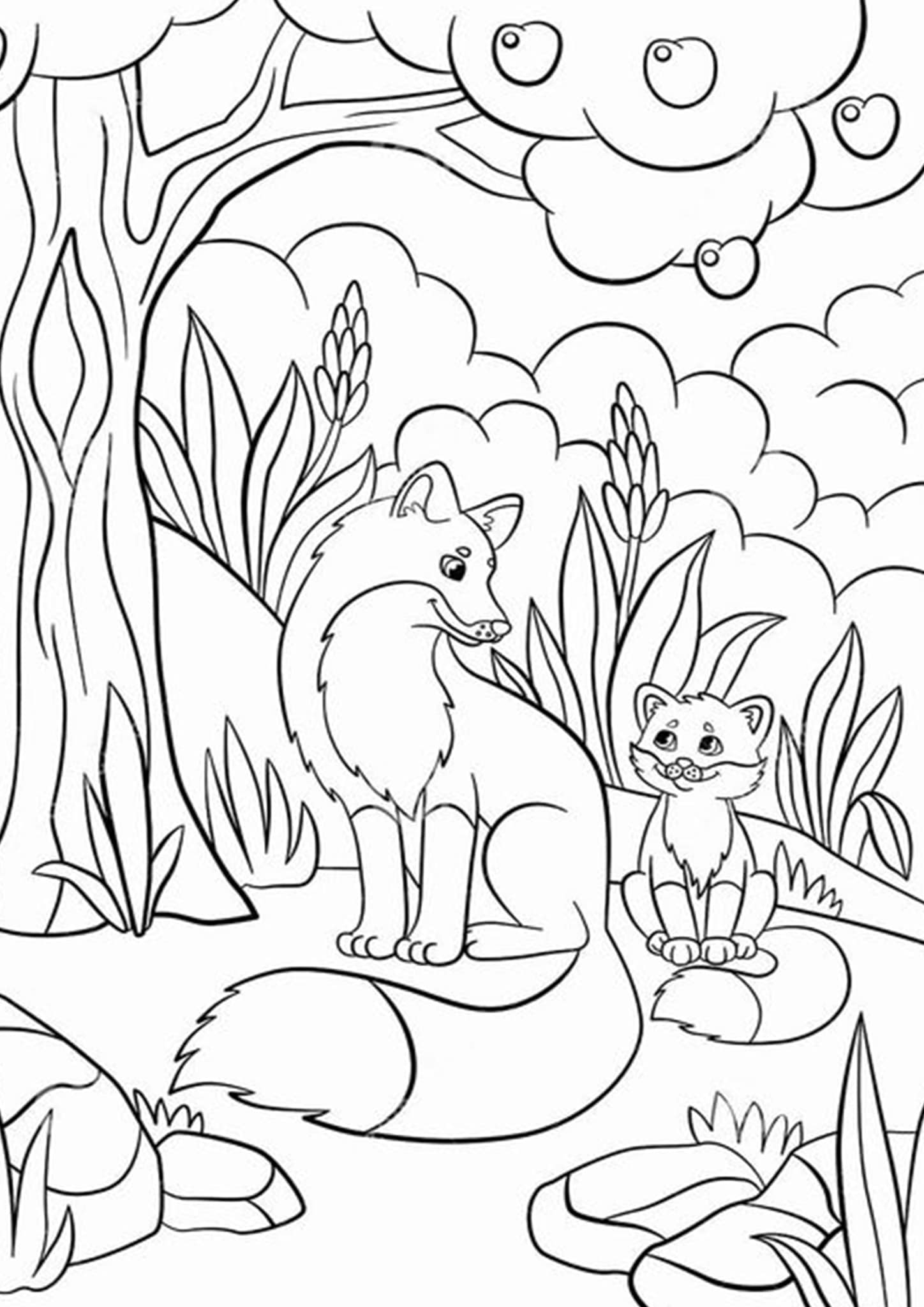 31 Cunning Fox Coloring Pages Printable 31