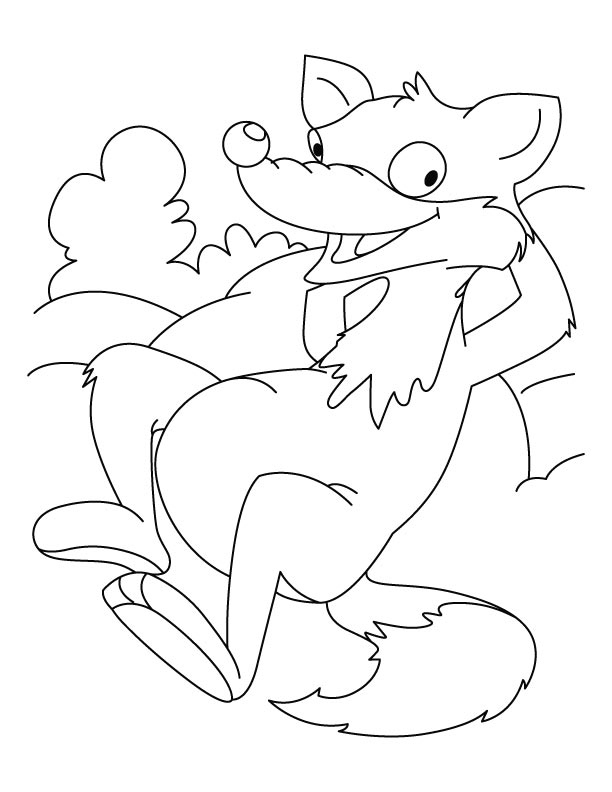 cunning fox coloring pages printable jpg