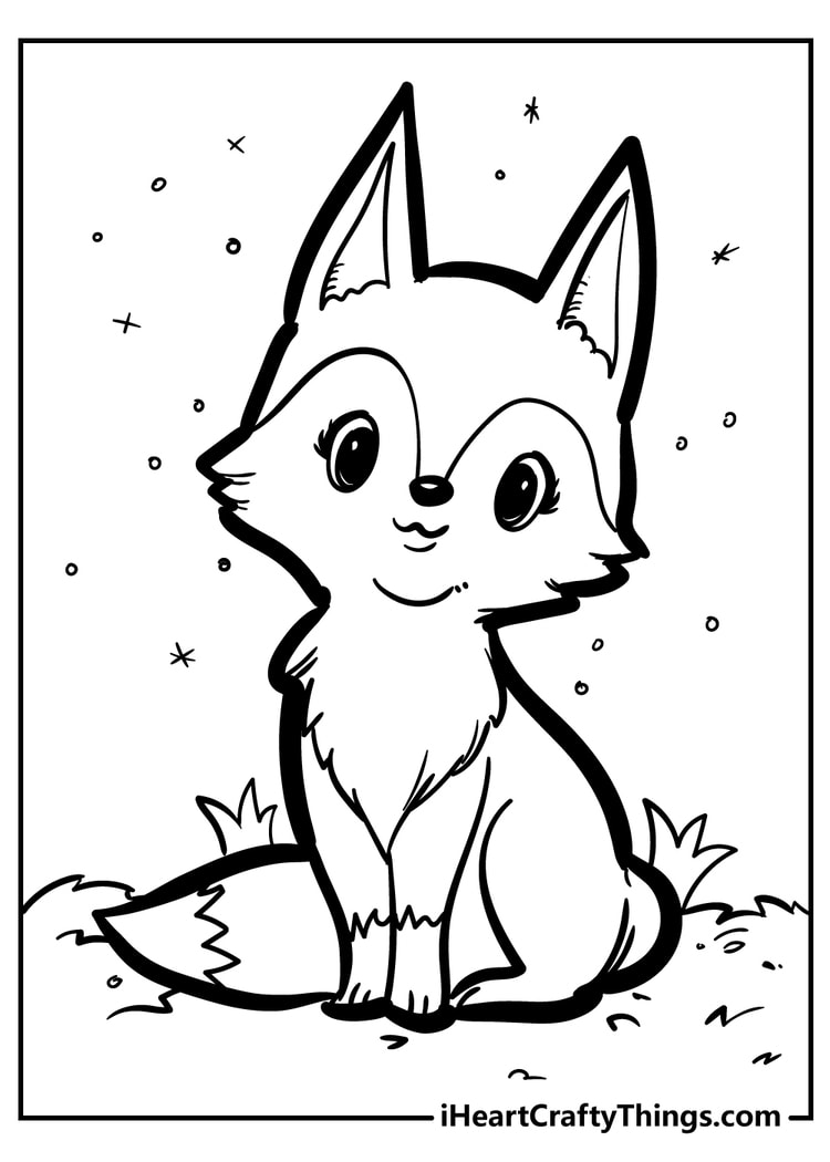 31 Cunning Fox Coloring Pages Printable 7