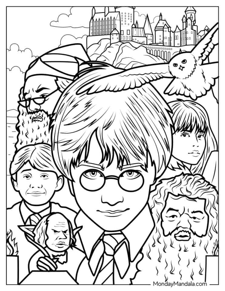 31 Magical Harry Potter Coloring Pages Printable 24