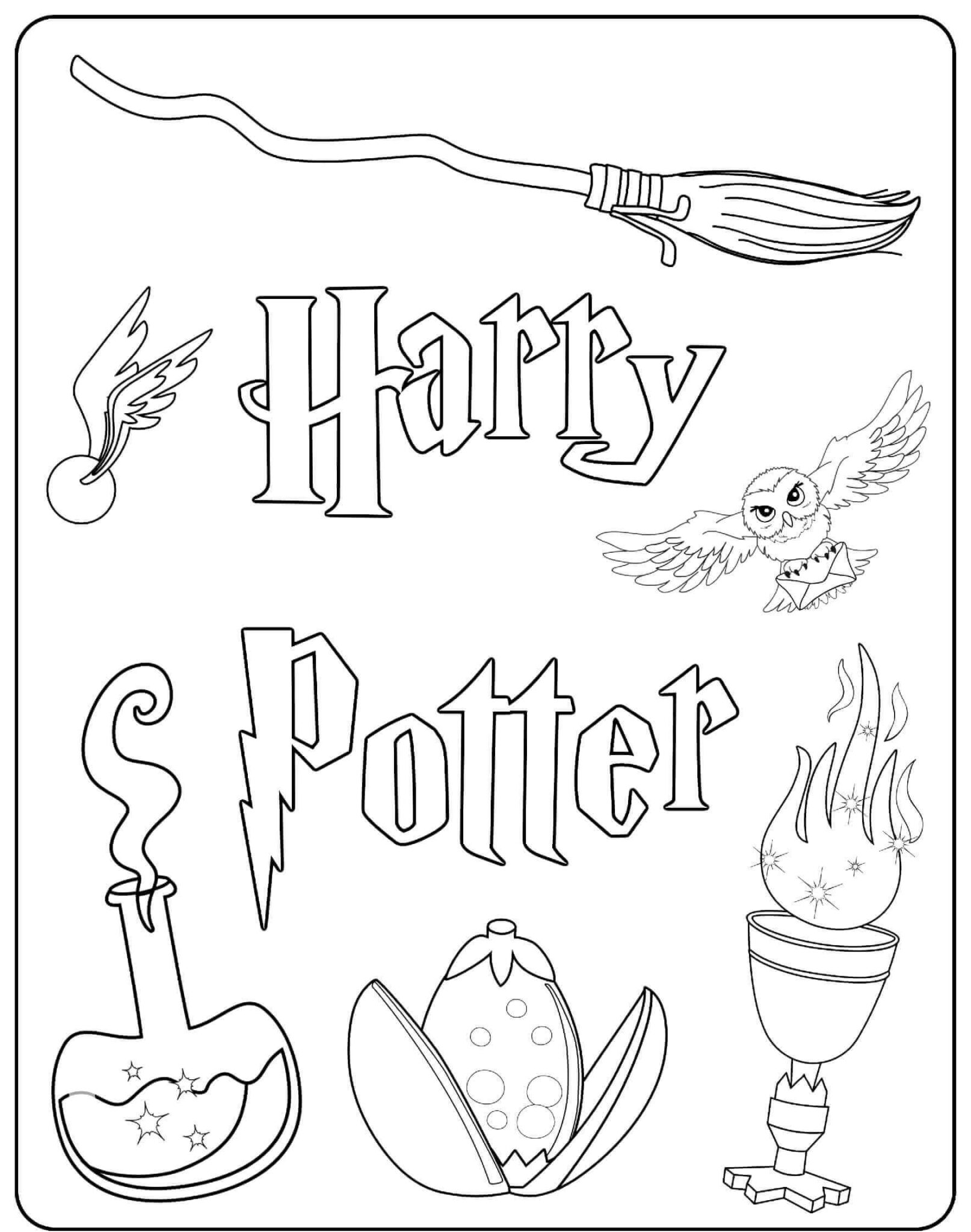 31 Magical Harry Potter Coloring Pages Printable 33