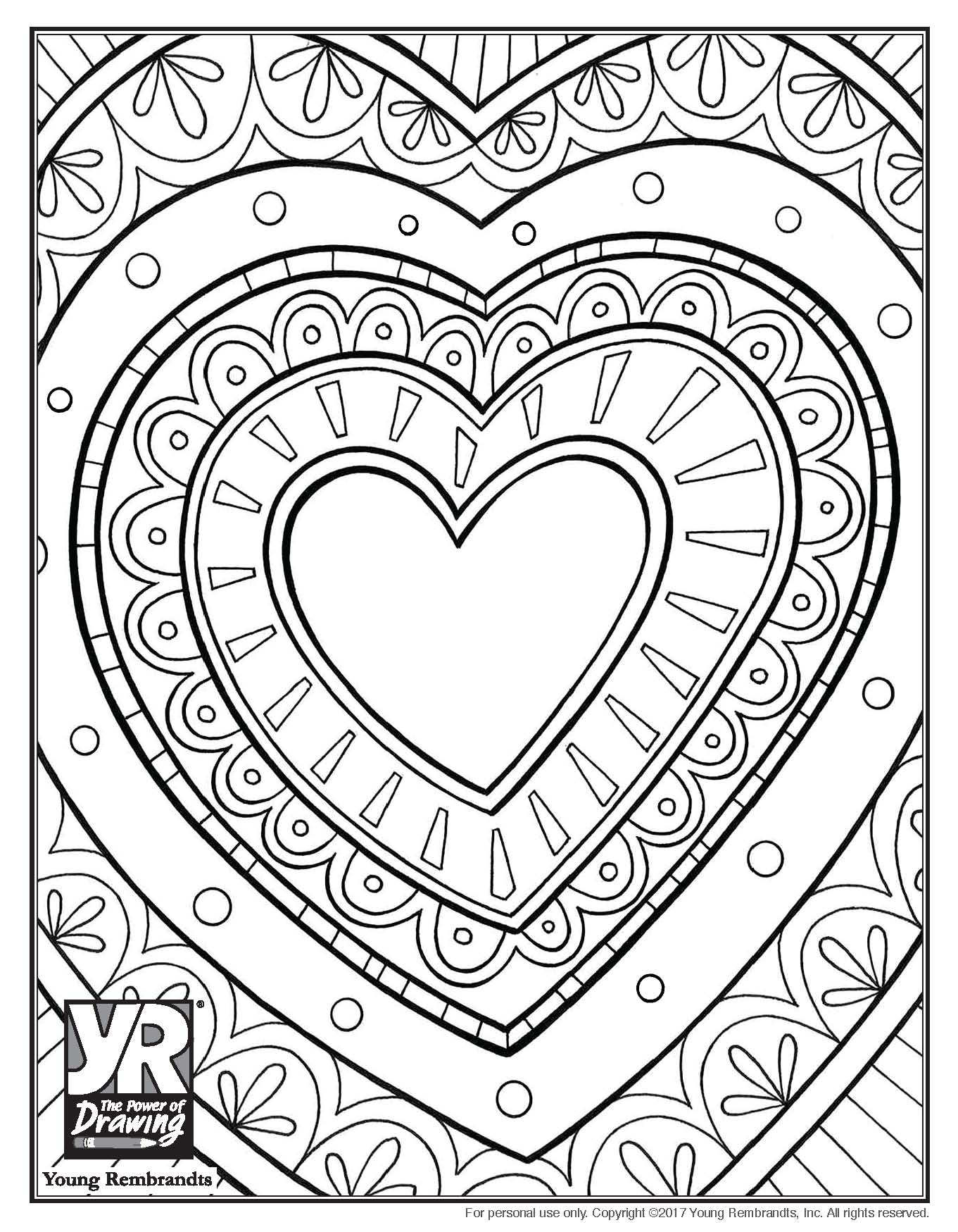 32 Heartwarming Heart Coloring Pages Printable 1