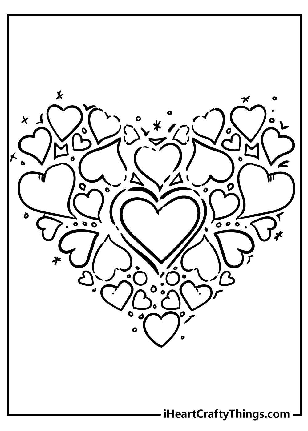 32 Heartwarming Heart Coloring Pages Printable 14