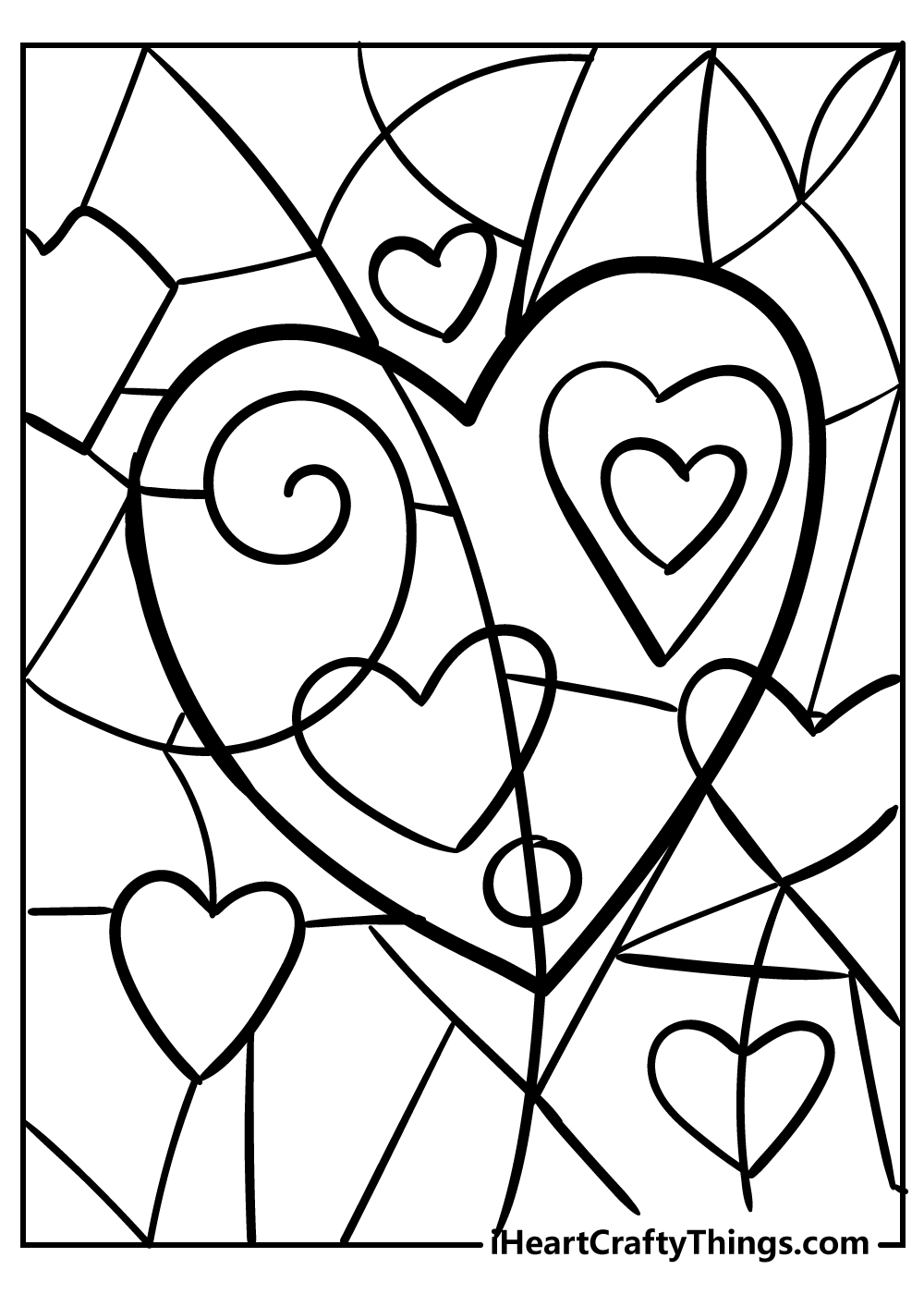 32 Heartwarming Heart Coloring Pages Printable 28