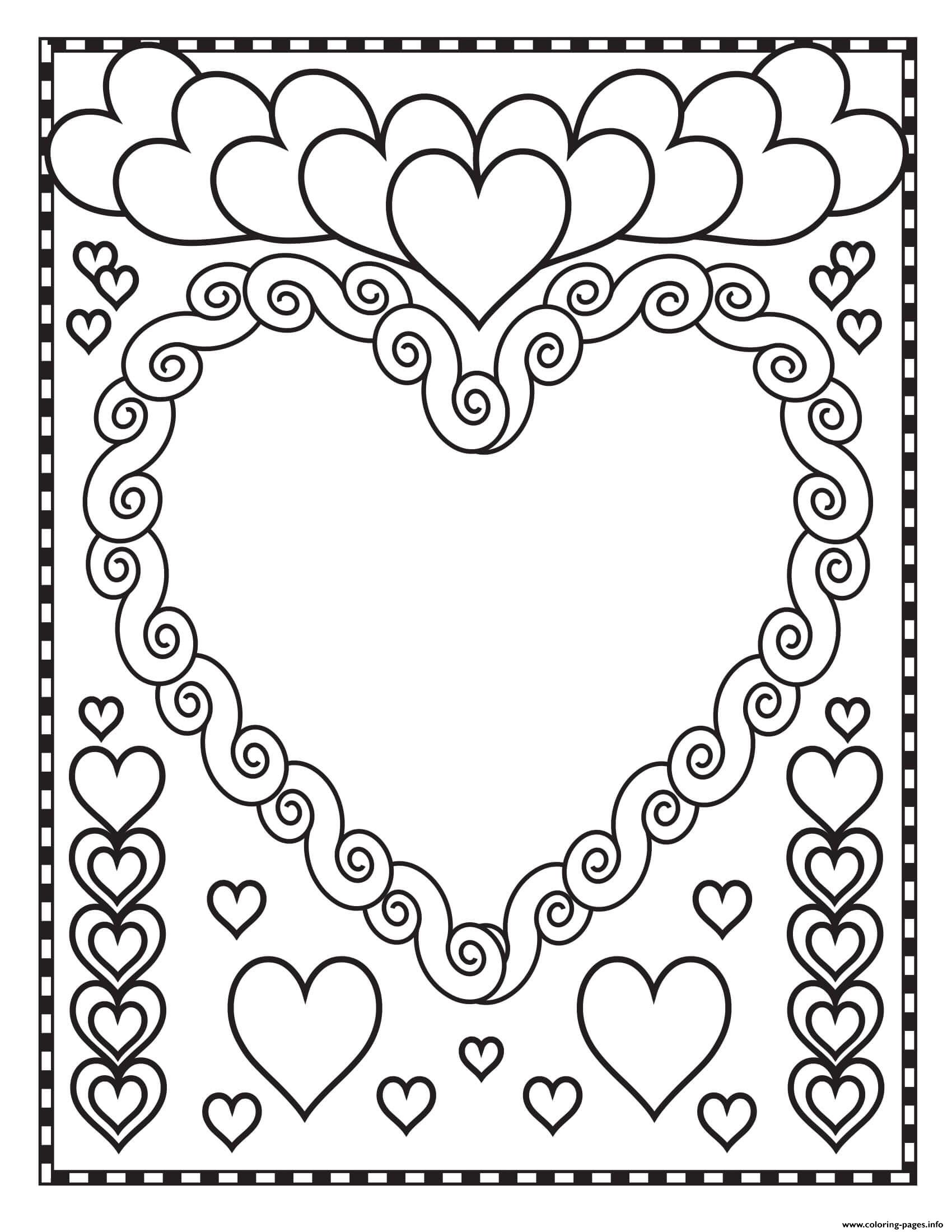 32 Heartwarming Heart Coloring Pages Printable 31