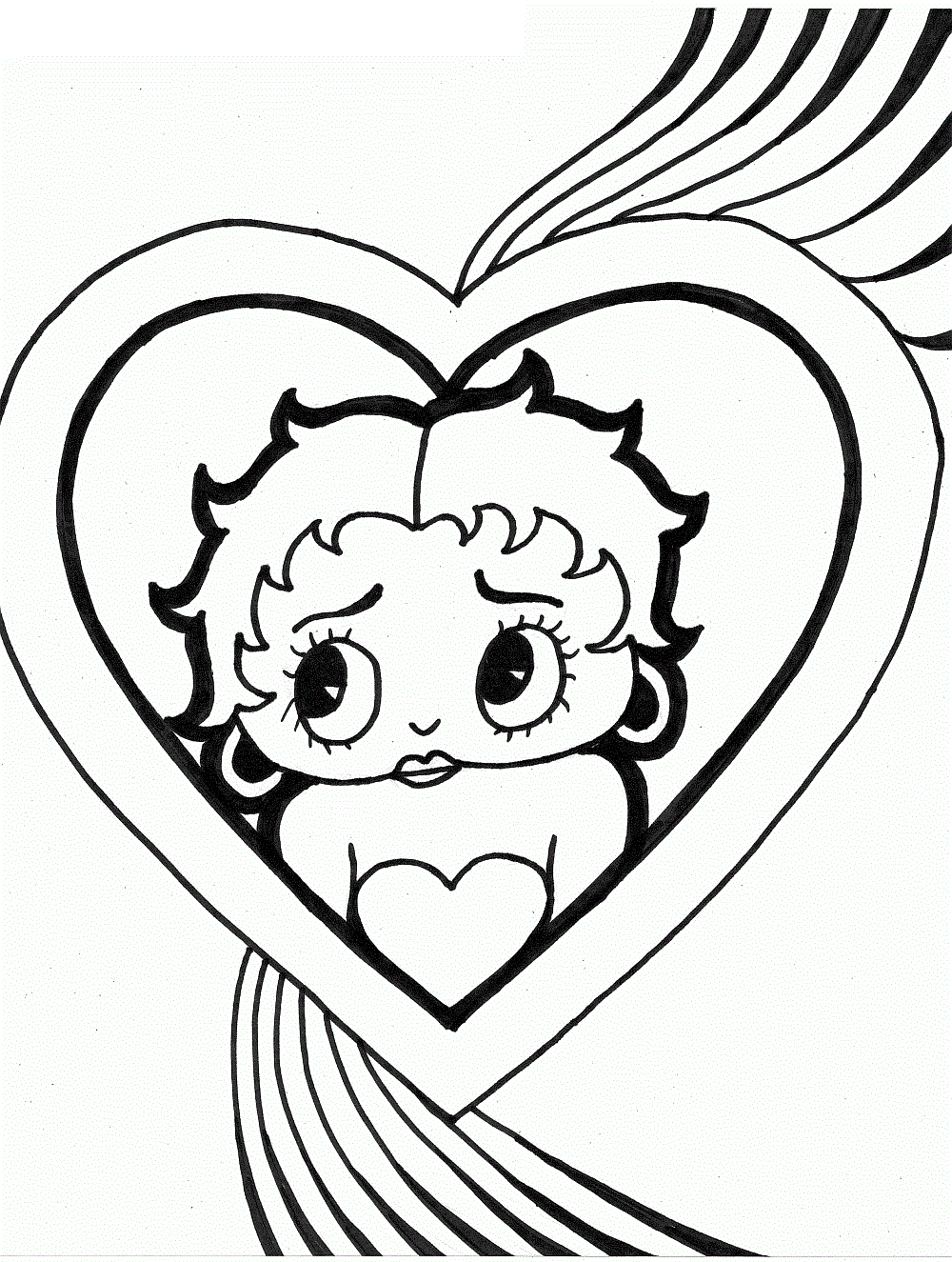 32 Heartwarming Heart Coloring Pages Printable 4