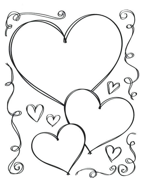 32 Heartwarming Heart Coloring Pages Printable 6